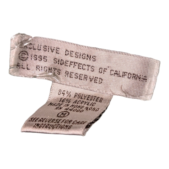 Vintage Hand Crochet Shaggy Baby Blue Sweater Size Medium - Picture 7 of 7